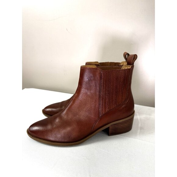 Crown Vintage Tawny Brown Tan Ankle Boots Women’s 9M Boho Western Cowgirl Staple - Picture 2 of 16